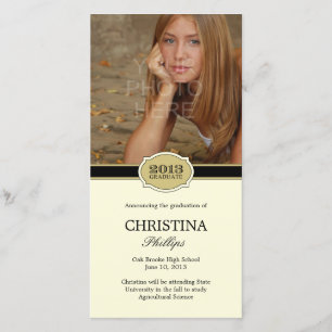 Elegant Seal Graduation Announcement Photo Card