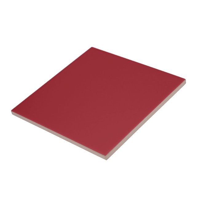 Elegant Seal Red, Dark Hue Solid Colour Background Tile (Side)