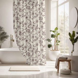 Elegant seamless decorative eye-catching shower curtain