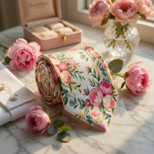 Elegant Seamless Floral Pattern  Tie