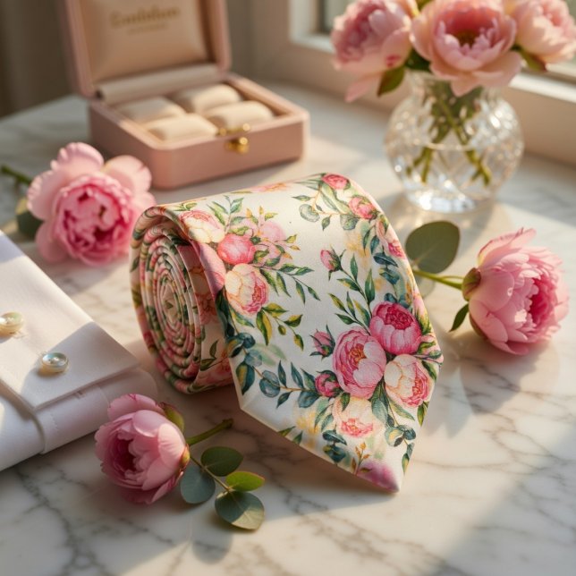 Elegant Seamless Floral Pattern  Tie (Creator Uploaded)