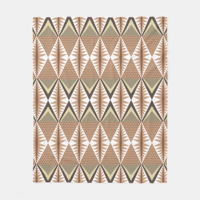 Elegant seamless pattern with ethnic motifs. Folk  Fleece Blanket (Front)