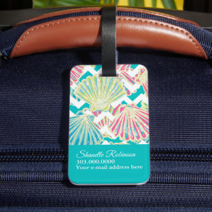 Elegant Seashells Pattern Luggage Tag