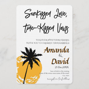 Elegant Seaside Beach Wedding Invitation