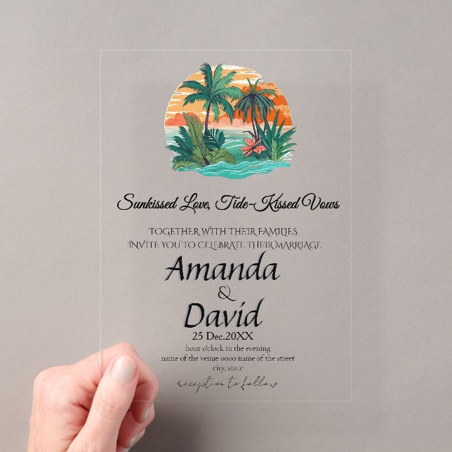Elegant Seaside Beach Wedding Invitation (Insitu (Handheld))
