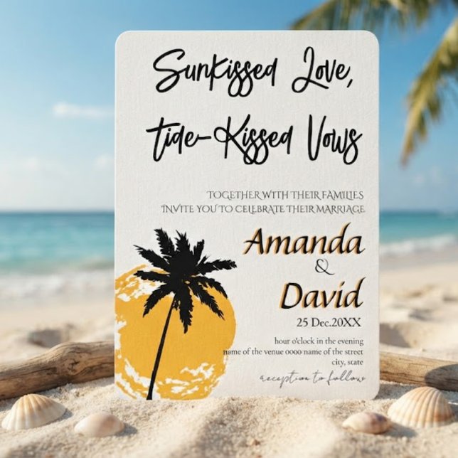 Elegant Seaside Beach Wedding Invitation (Creator Uploaded)
