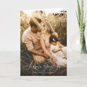 Elegant Season's Greetings Christmas Photo Card