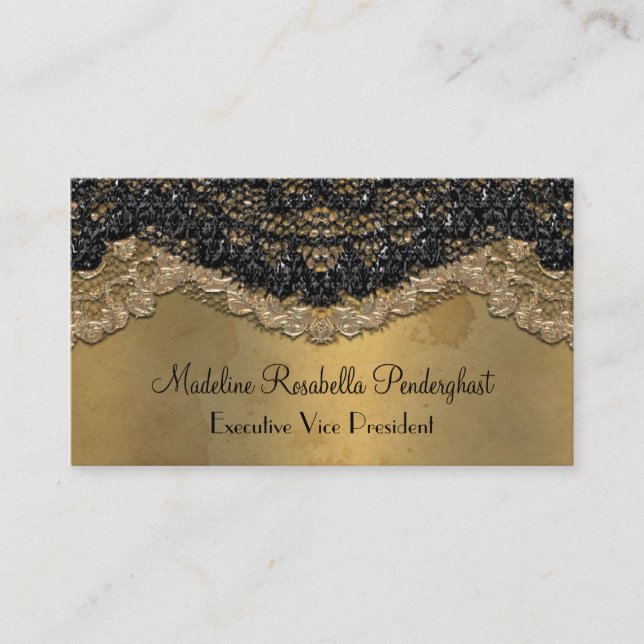 Elegant Segonzac Victorian 3.5" x 2" Business Card (Front)