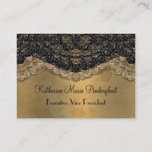 Elegant Segonzac Victorian Black Business Card