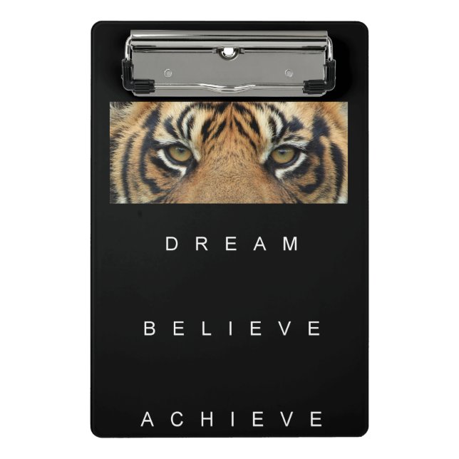 Elegant Self Improvement Cool Tiger Eyes Modern Mini Clipboard (Front)