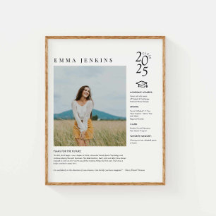 Elegant Senior Year Photo Poster