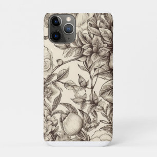 Elegant Sepia Botanical with Layered Florals Case-Mate iPhone Case