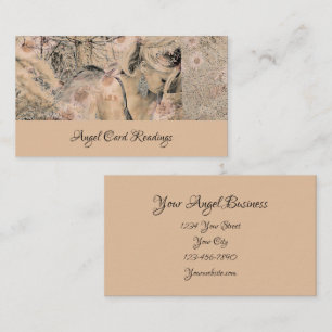 Elegant Sepia Floral Angel Card Reading