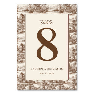 Elegant Sepia Infinity Symbol Table Number