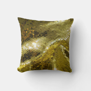 Elegant sequined sparkling textile close up. More Cushion