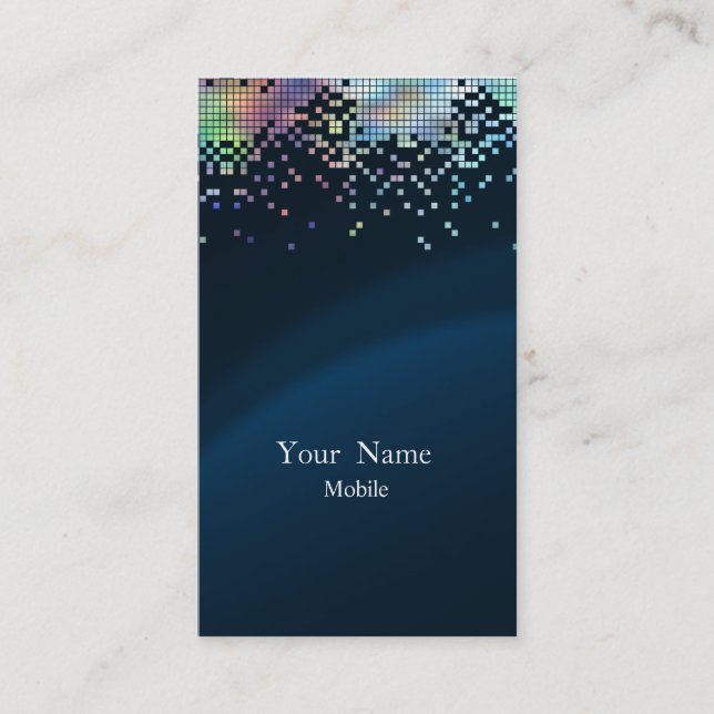 Elegant Sequins Hologram Business Card (Front)