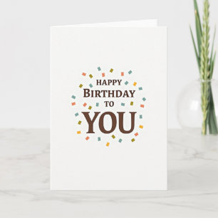Elegant Serif Birthday Card