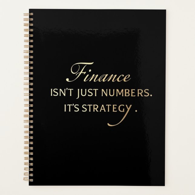 Elegant Serif Quote for Finance Professionals Planner (Front)