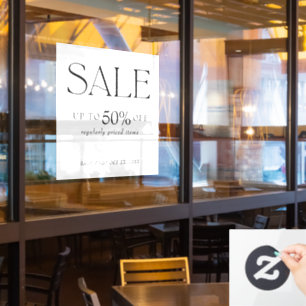 Elegant Serif Retail Black and White Sale