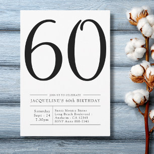 Elegant seventy 60th Birthday Simple Party Invitation