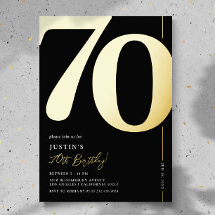 Elegant Seventy 70th Birthday Party Foil