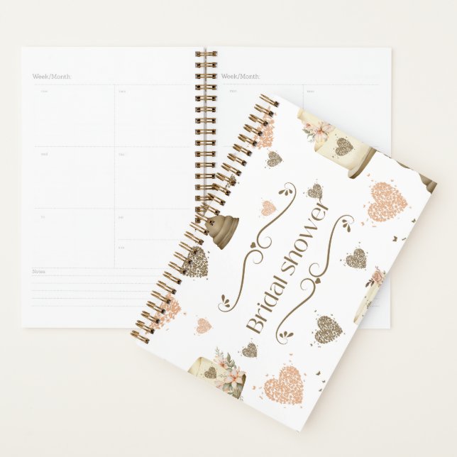 elegant shabby style bridal shower planner (Display)