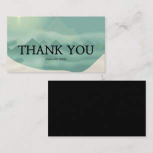 Elegant Shades of Green Mountains Thank you Card