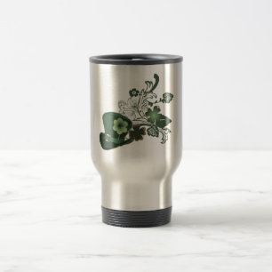 Elegant Shamrock Hat Travel Mug