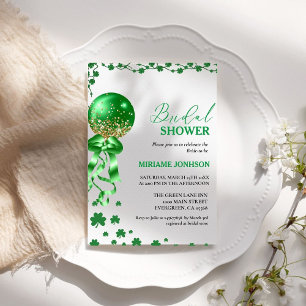 Elegant Shamrock St. Patrick's Day Bridal Shower Invitation