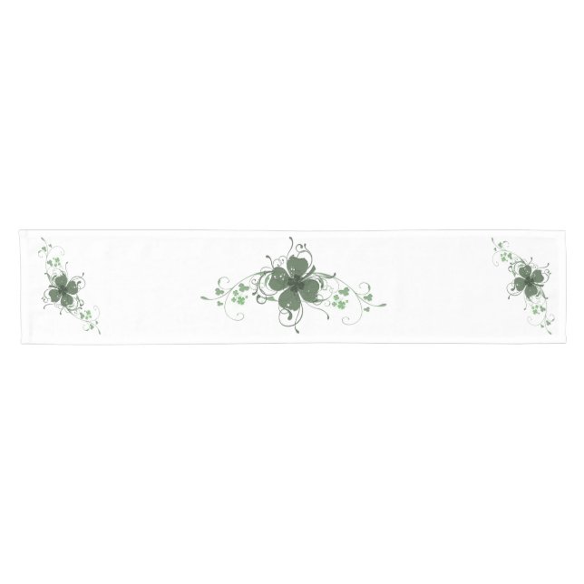 Elegant Shamrock Table Runner (Horizontal)