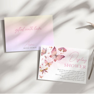 Elegant She Gives me Butterflies Display Shower Enclosure Card