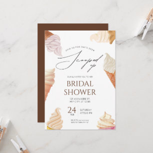 Elegant She’s Been Scooped Up Bridal Shower Invitation