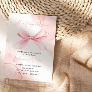 Elegant "She’s Tying the Knot" Bridal Shower Party Invitation