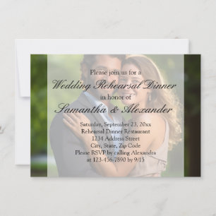 Elegant Sheer Overlay Photo Wedding Invitation