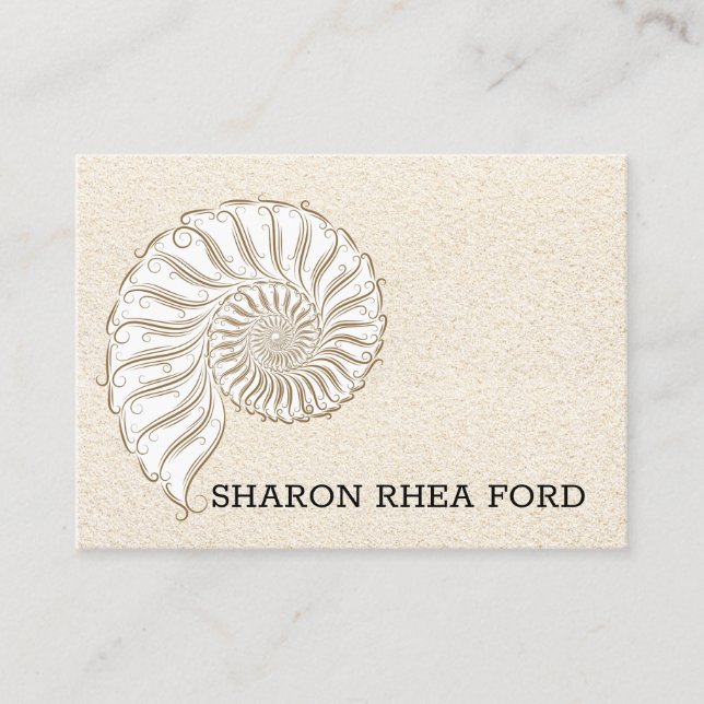 Elegant Shell Business Card (Front)