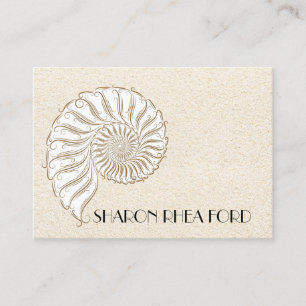 Elegant Shell Contact Numbers / Business Calling Card