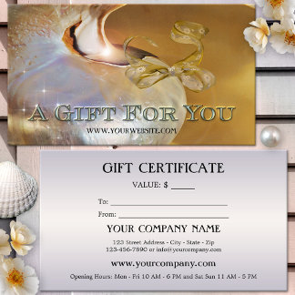 Elegant Shell Festive Gift Certificate