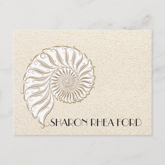 Elegant Shell Postcard (Front)