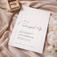 Elegant She's Been Scooped Up Stripe Bridal Shower