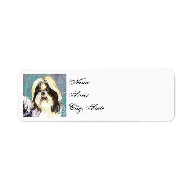 Elegant Shih Tzu Label (Front)