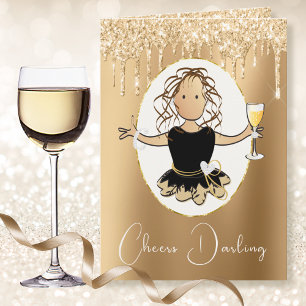 Elegant Shimmer Sparkle Birthday Card for Her