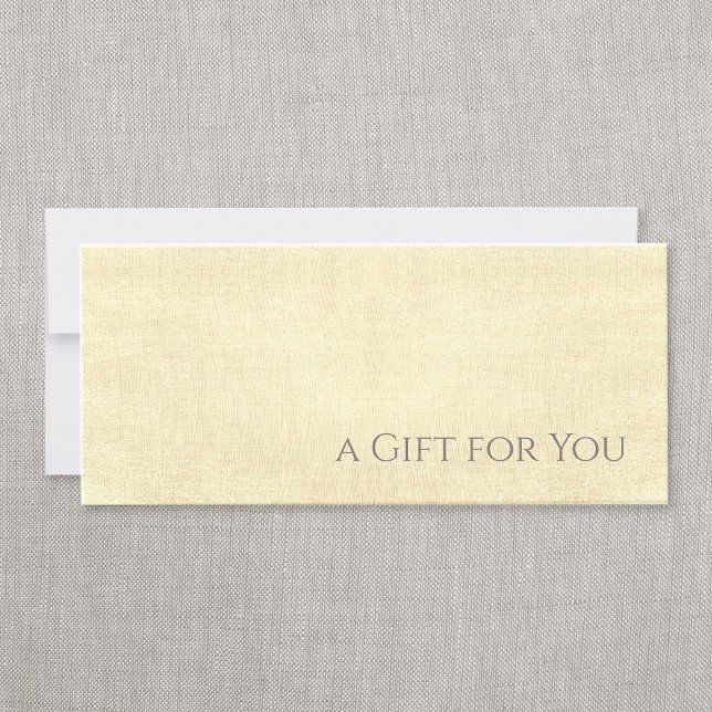 Elegant Shimmery Yellow Gift Certificate (Creator Uploaded)