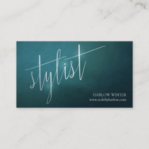 Elegant Shine Teal Stylist Business Card