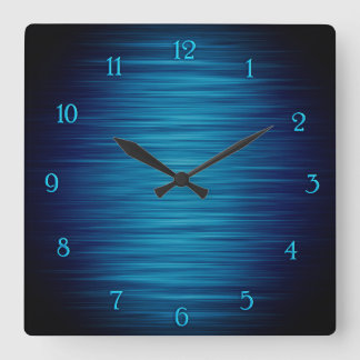 Elegant shiny blue shaded wall clock