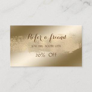 Elegant ,Shiny,Brush Stroke Referral Card