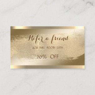 Elegant Shiny,Brush Stroke,Striped Referral Card