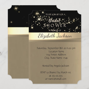 Elegant Shiny Chic Bridal Shower Invitation