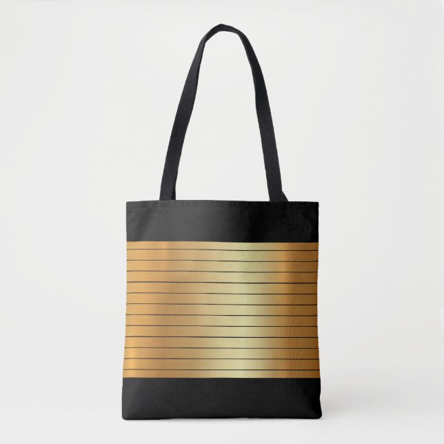 Elegant Shiny Gold Light Shadow Golden Modern Tote Bag (Front)