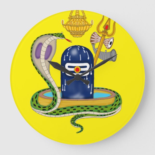 Elegant Shivlingam Clock – Divine Timepiece for Sp (Front)