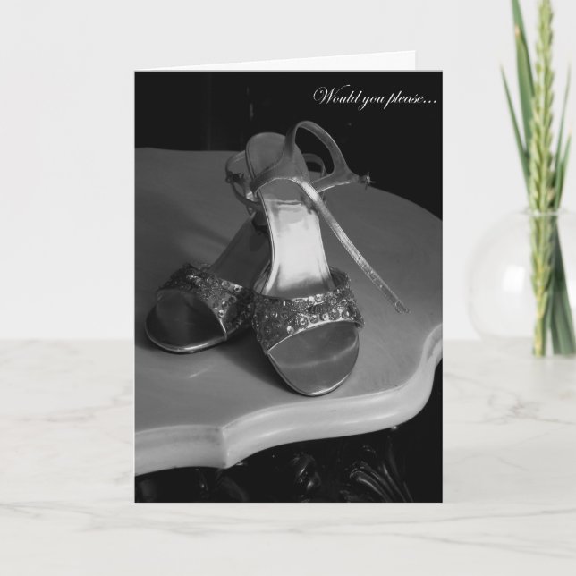 Elegant Shoes Maid of Honour Greeting Card (Front)